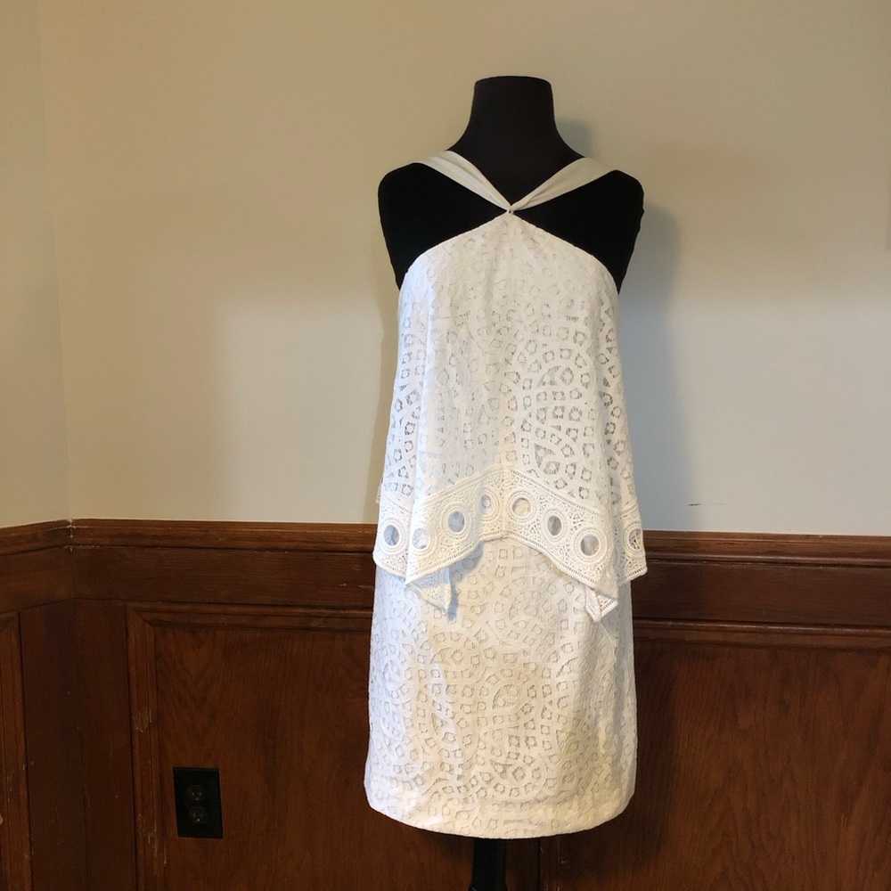 Lilly Pulitzer Pearson Dress Oyster Shell Lace - 6